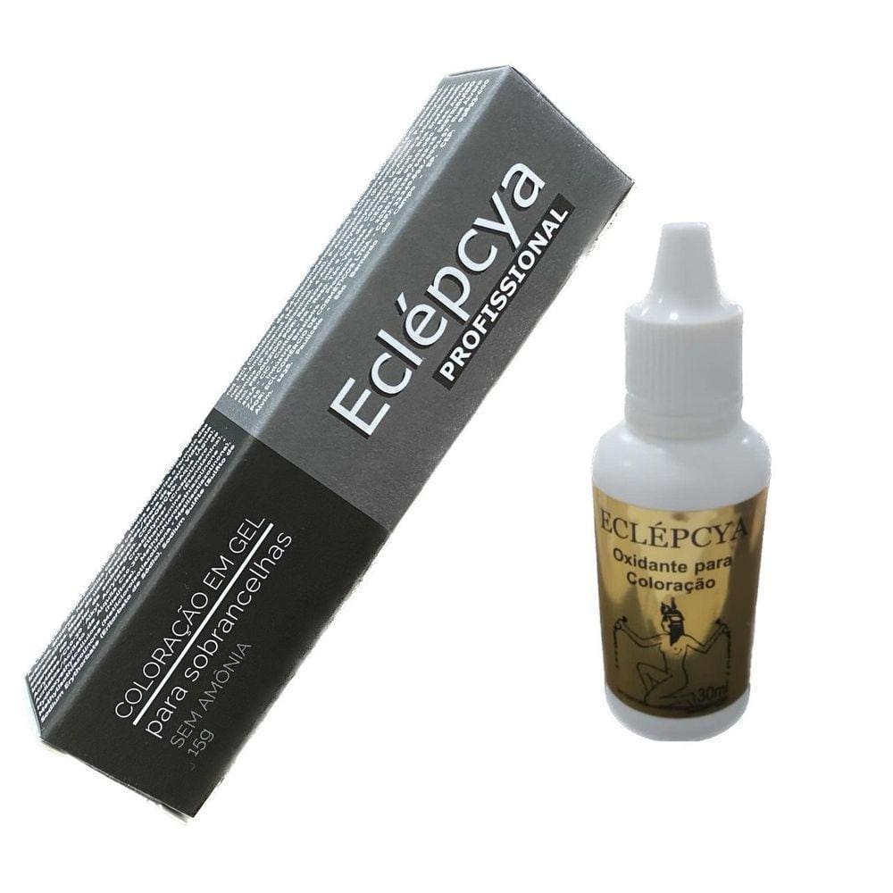 Coloração Eclépcya Sobrancelhas 15G - Preta + Oxidante