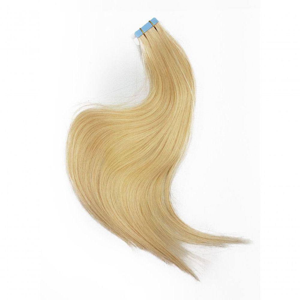 Cabelo Humano Loiro Claro Fita Adesiva 50g 70cm Mega Hair