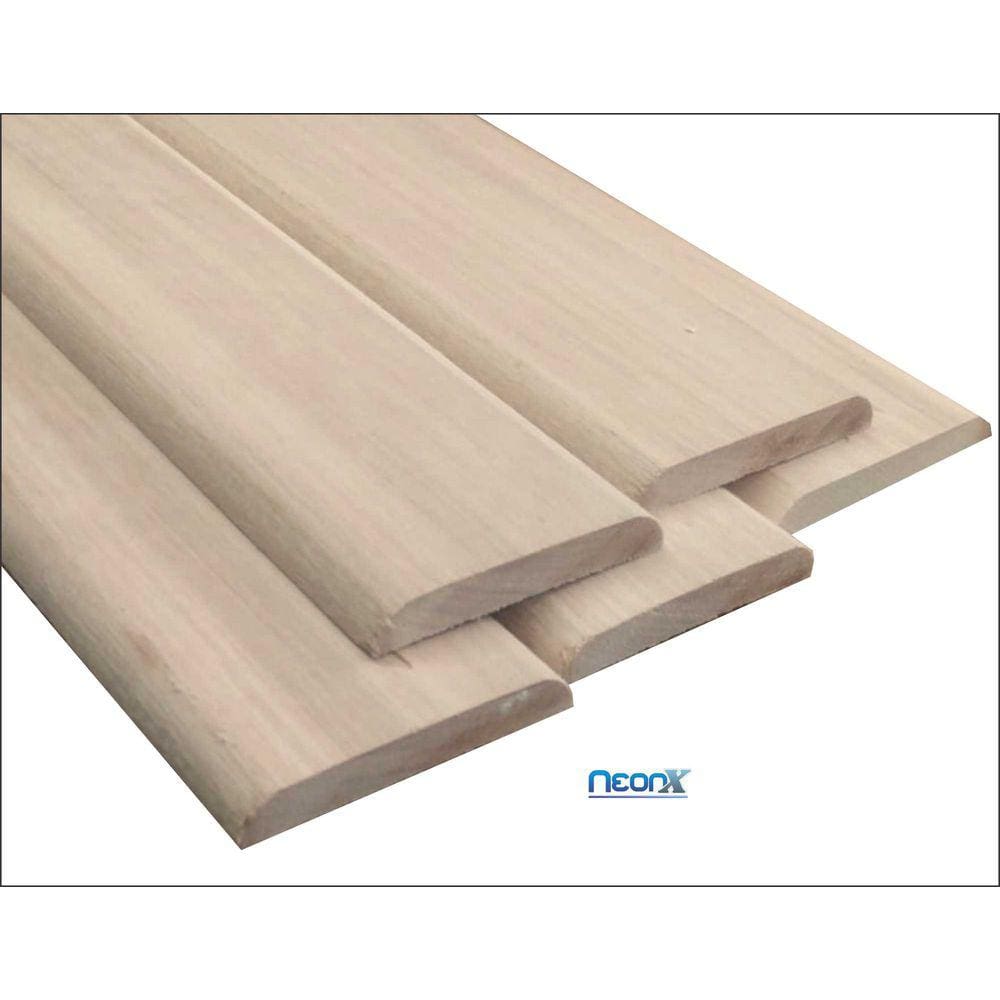 Kit Guarnição Vista Alizar Para Portas, Janelas E Outros 7 cm Arredondada Sem Rebaixo Eucalipto NeonX