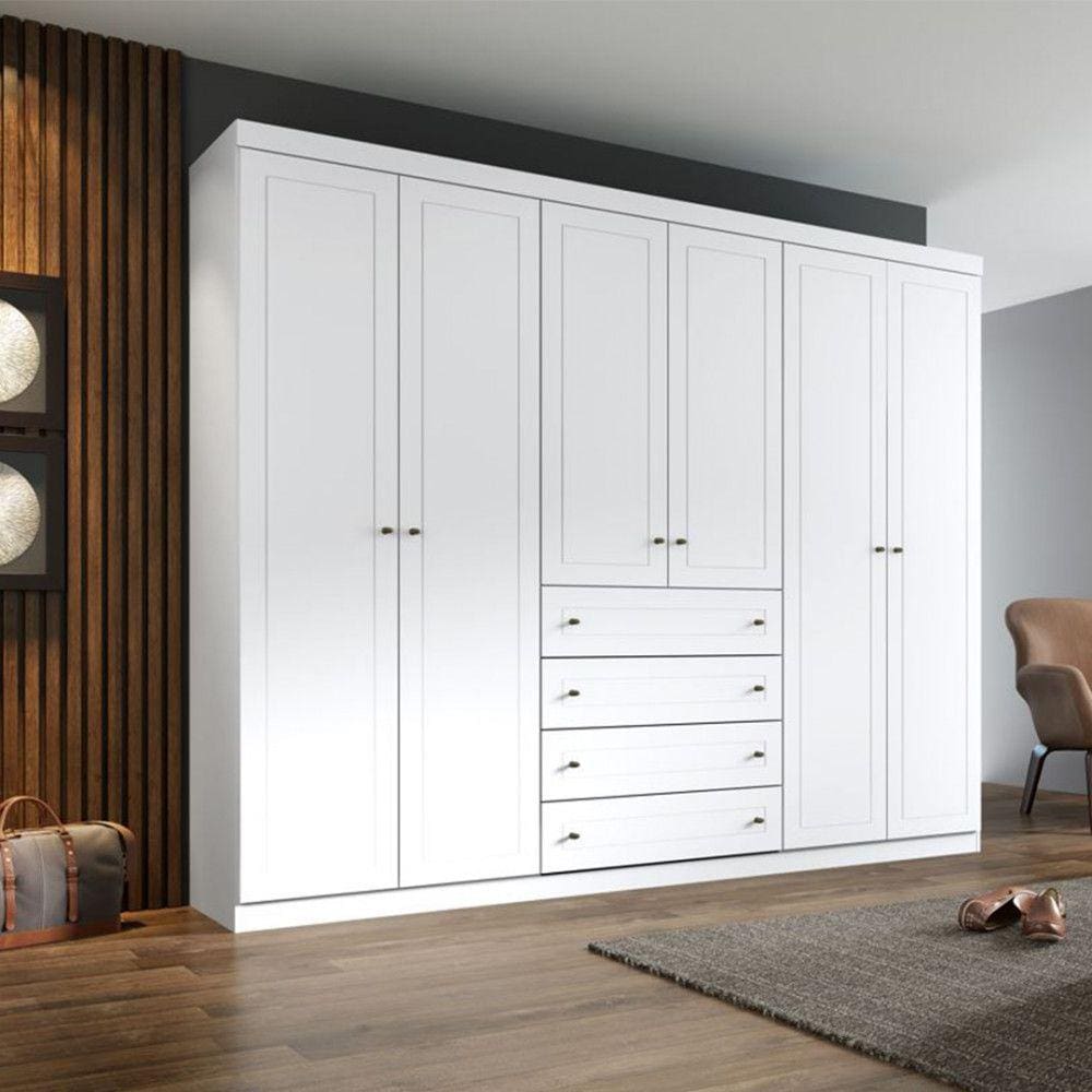 Guarda Roupa Henn Americano 6 Portas 4 Gavetas D205-05