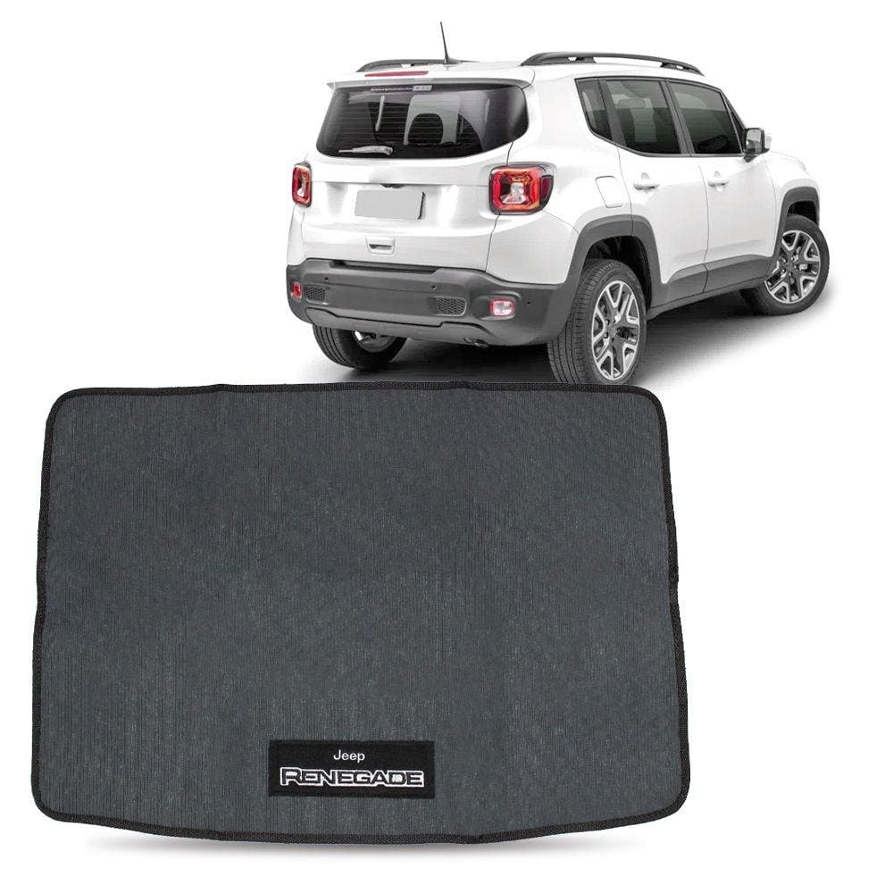 Tapete Porta Malas Jeep Renegade 2015 2016 2017 2018 2019 2020 2021 2022 2023 Borracha Bordado Automotivo