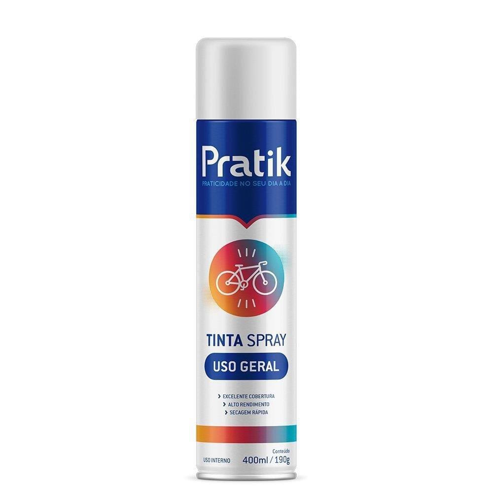 Tinta Spray Pratik Uso Geral Branco Fosco 400ml