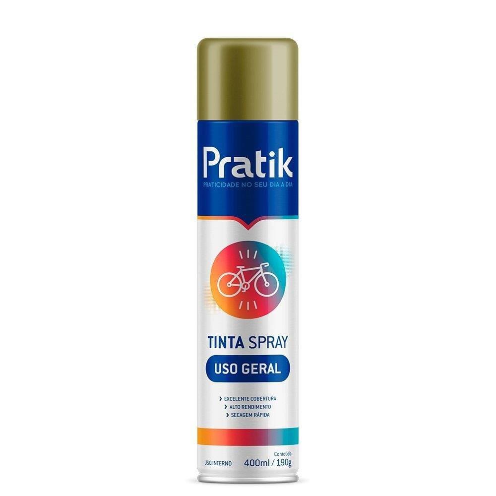 Tinta Spray Pratik Uso Geral Dourado 400ml