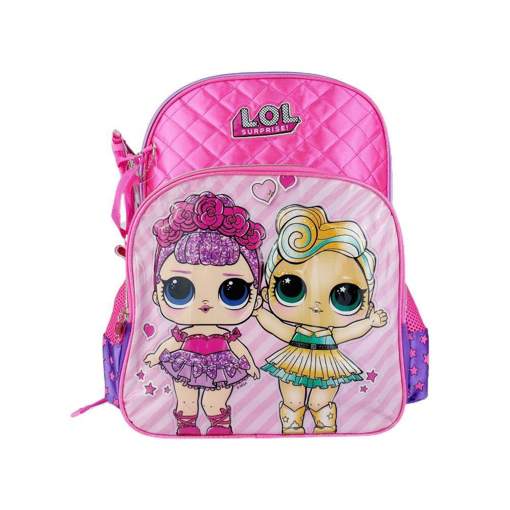 Kit Mochila Escolar Infantil Lol Bffs 4 Eva Com Rodinhas