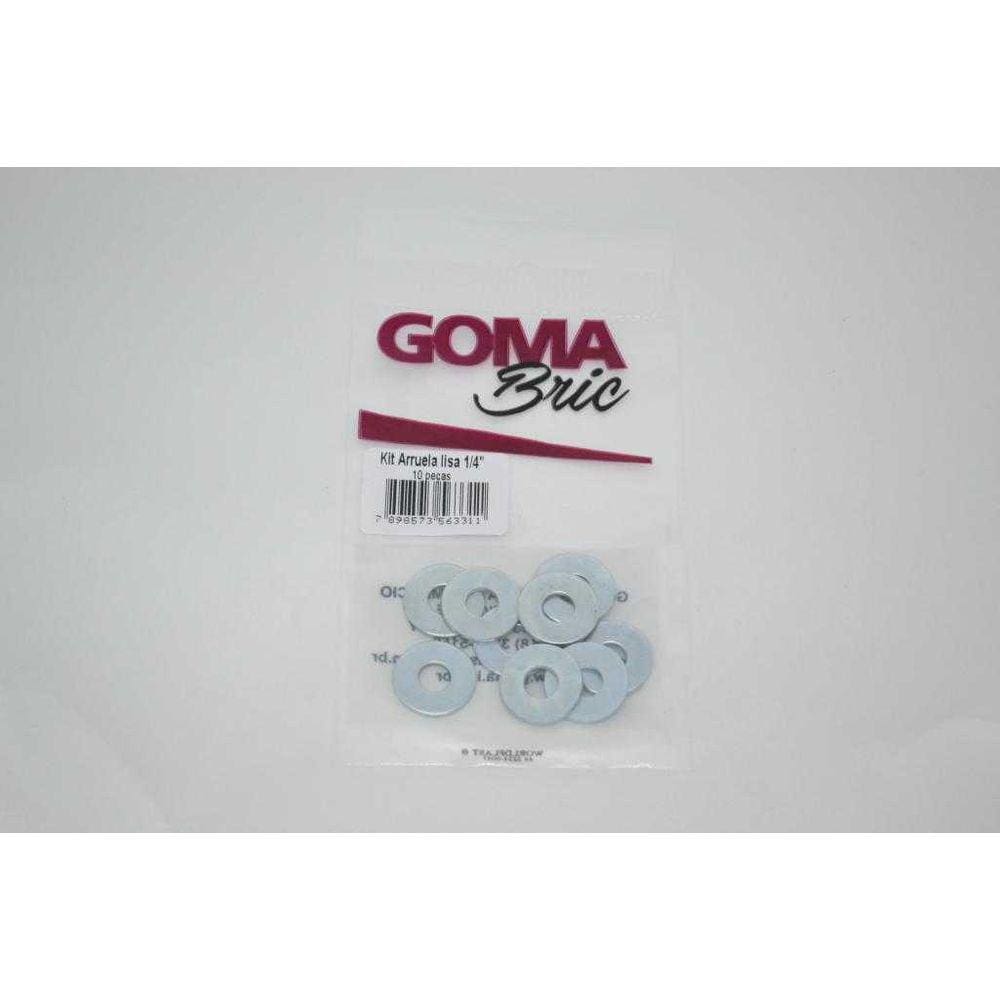 Arruela Lisa 3/16&quot; 10 Pecas Goma