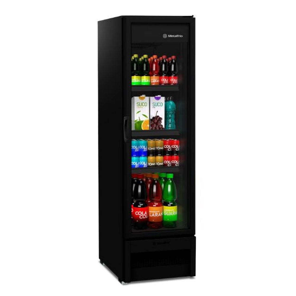 Refrigerador Vertical Metalfrio Porta de Vidro 324 Litros VB28RH 127V ALL BLACK