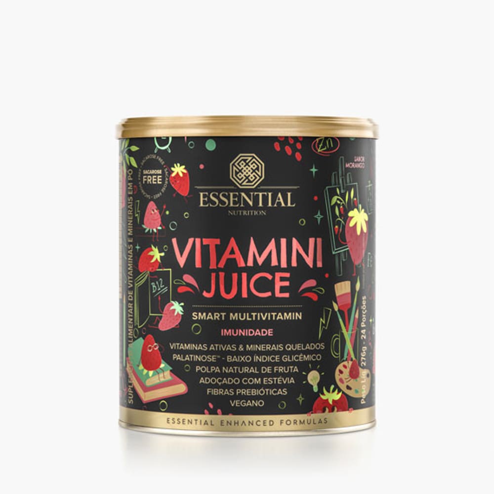 Vitamini Juice Morango Lata 276g Essential