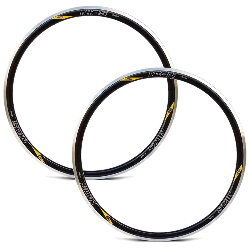 Kit 2 Rodas Aros 700c/32 Furos Valvula Presta Freio V-Brake Speed Road Bike Spin Vzan