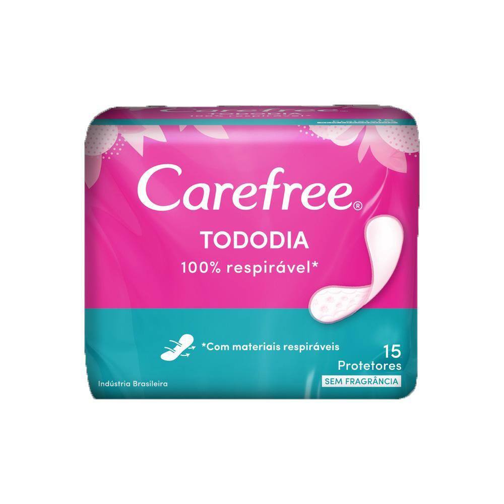 Protetor Diário Carefree Todo Dia sem Perfume com 15 unidades