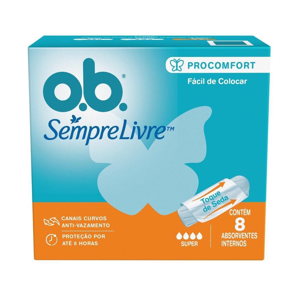 Absorvente Interno O.B. Procomfort Super 8 Unidades