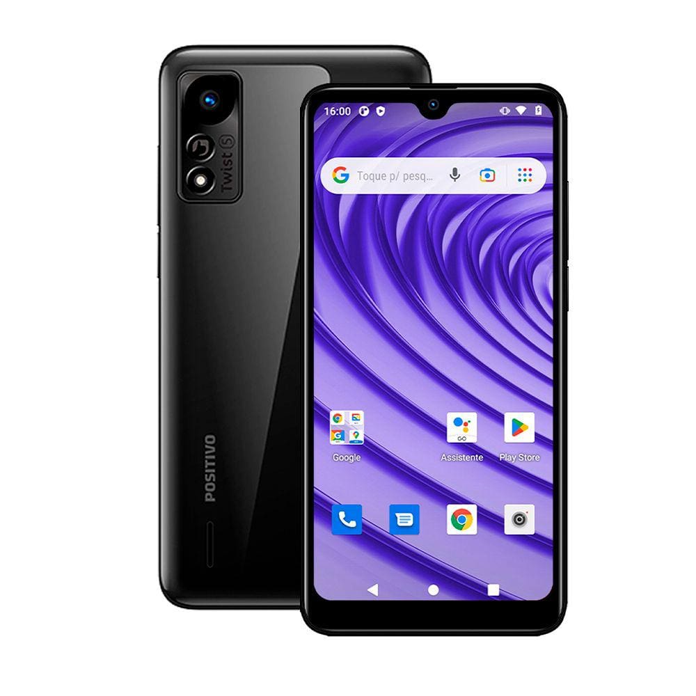 Smartphone Positivo Twist 5 S620 3G 64GB Dual Chip Tela 6,26” Câmera Traseira 8MP Frontal 8MP Preto