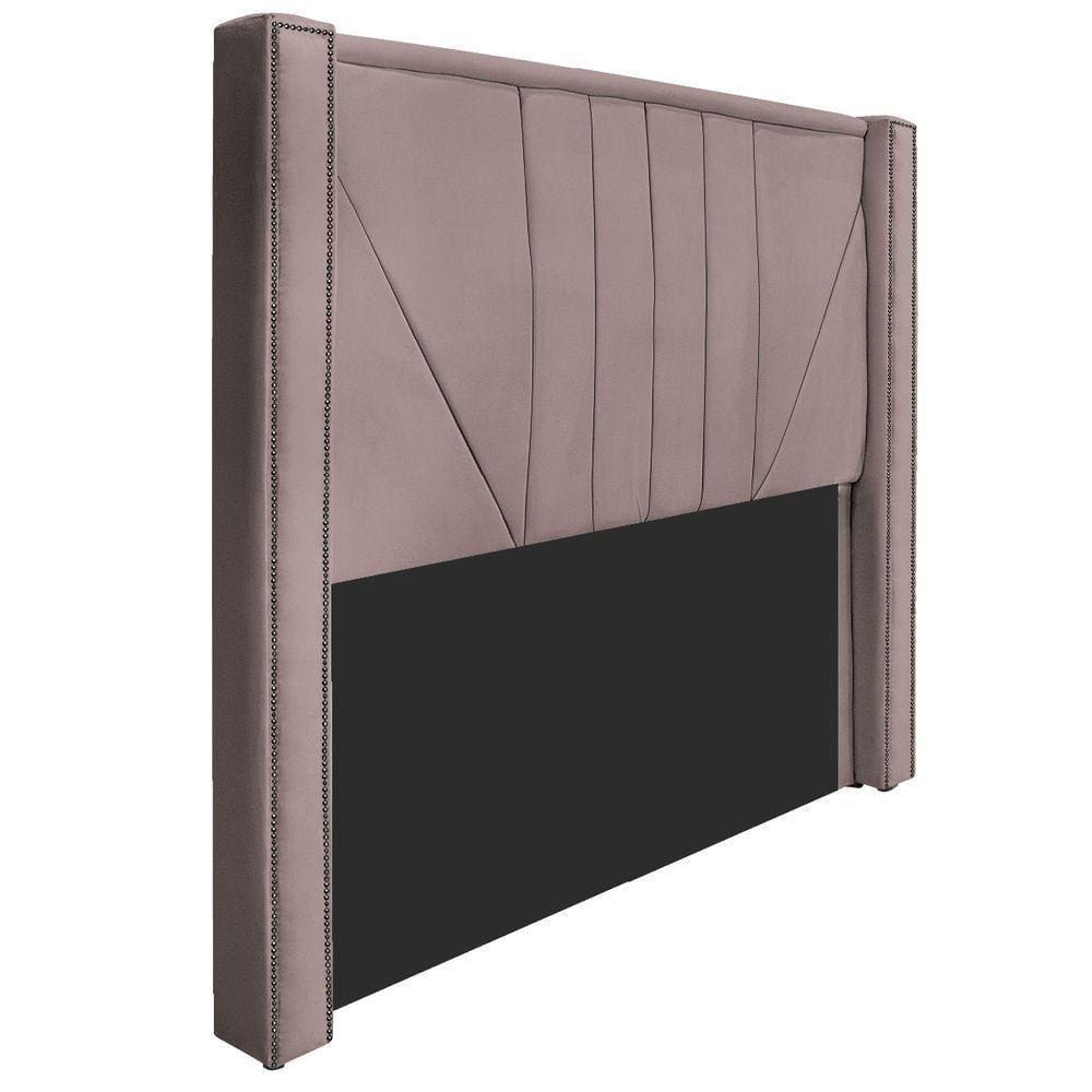 Cabeceira Solteiro 90 Cm Para Cama Box Linho Rosê