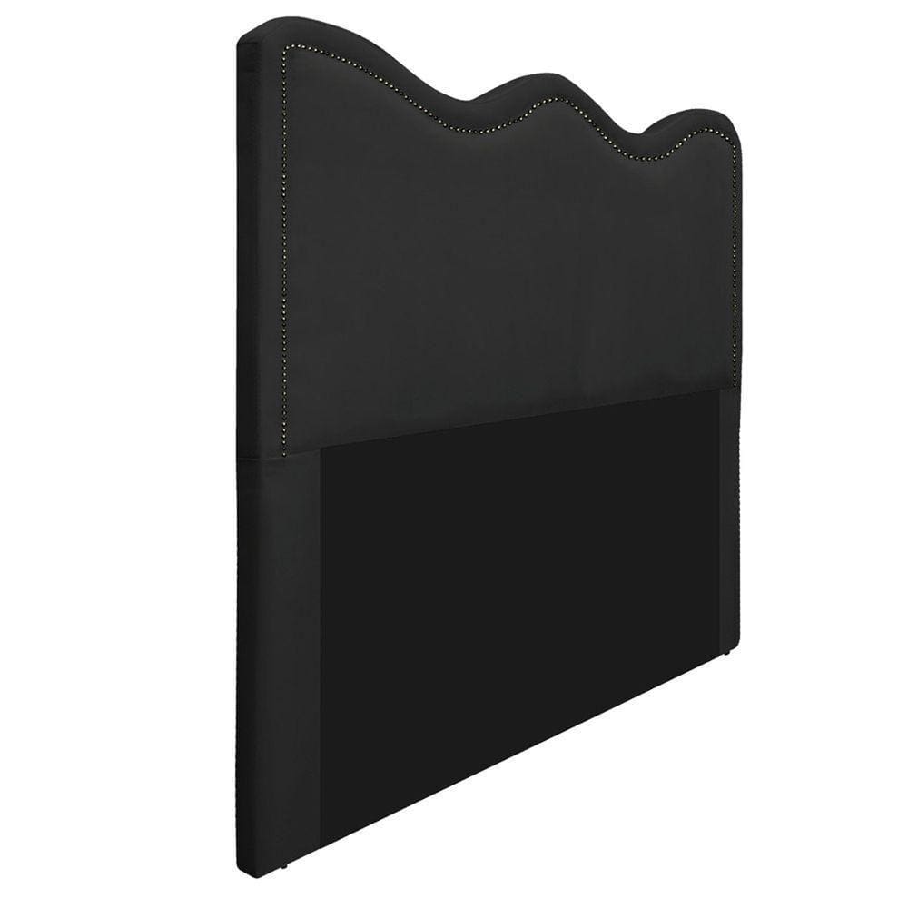 Cabeceira Casal Bari P02 140 cm Para Cama Box Preto