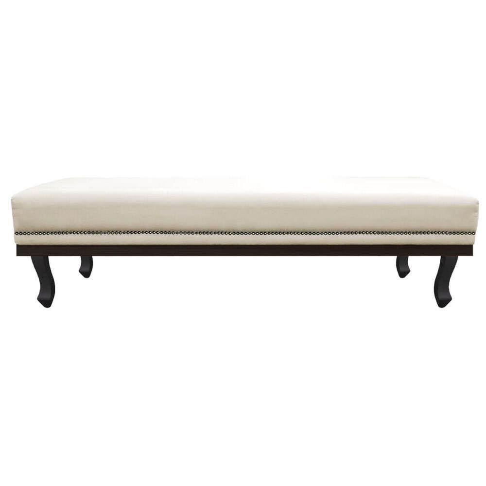 Calçadeira Casal P02 140 Cm Para Cama Box Corano Bege