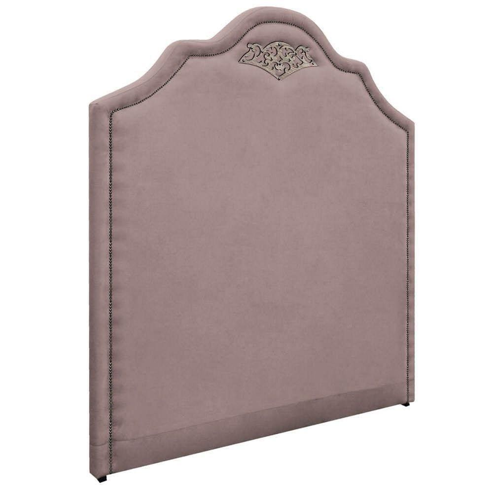 Cabeceira Solteiro P02 90 Cm Para Cama Box Linho Rosê