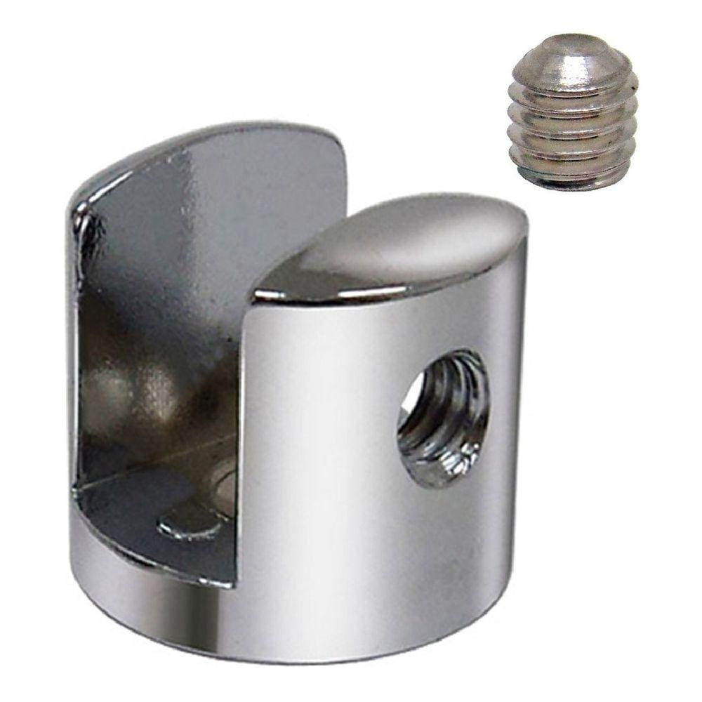 Suporte Fenda Prateleira Vidro 10Mm 10 Peças