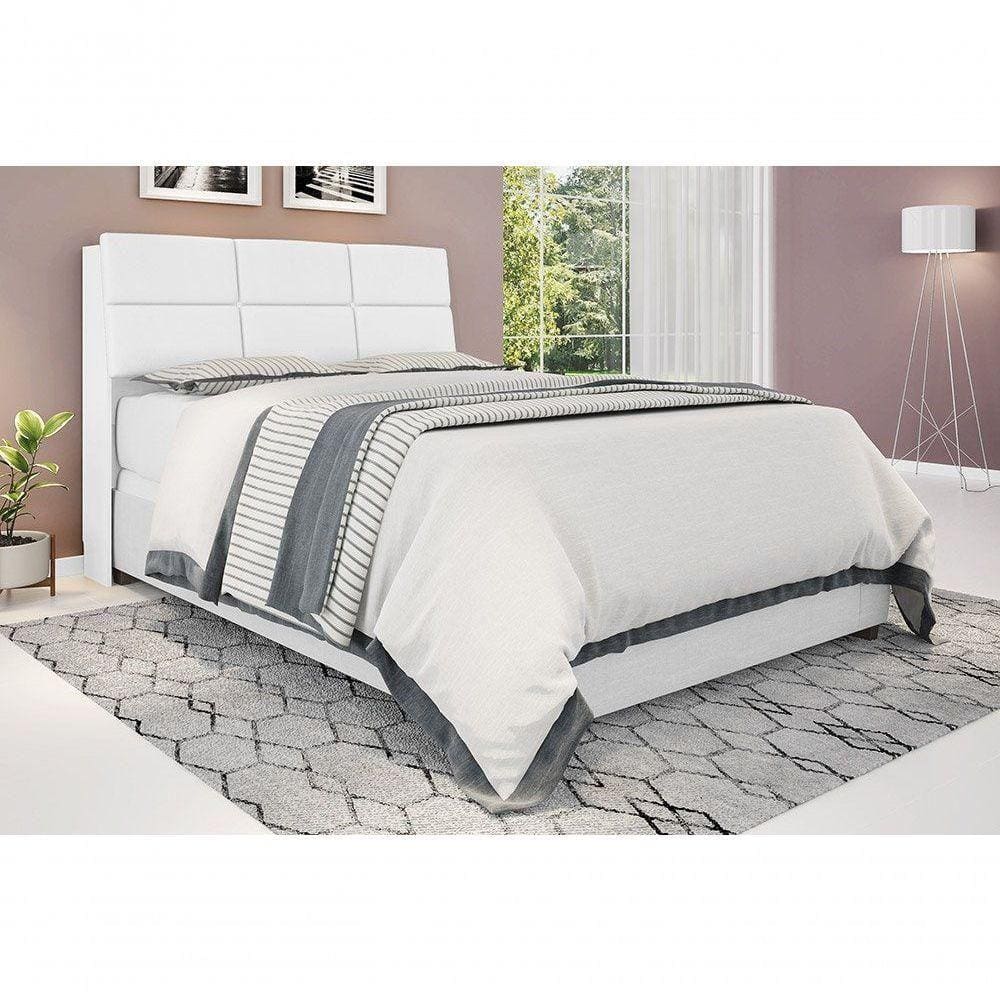 Cabeceira Box Queen 1,58 Branco Com Painel Class Branco