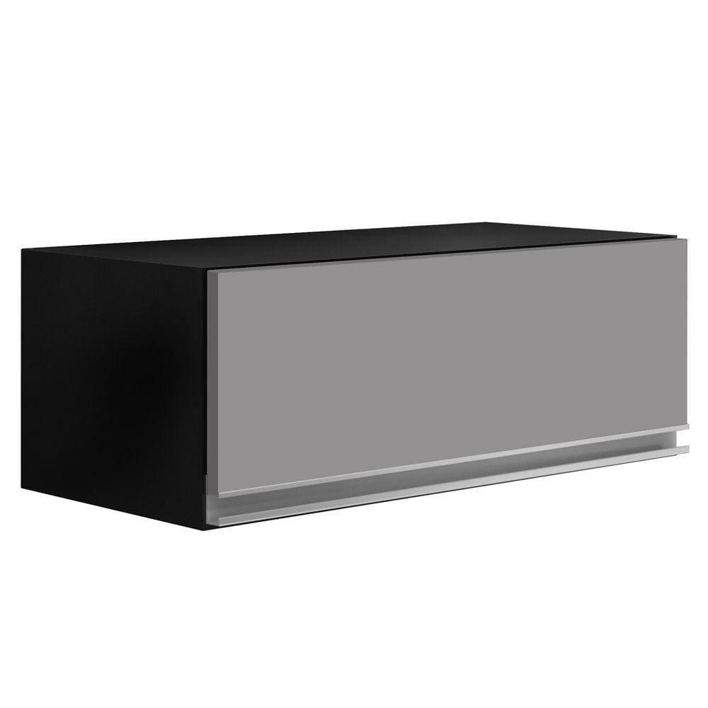 Armário Aéreo Geladeira 70cm Texas Preto cinza