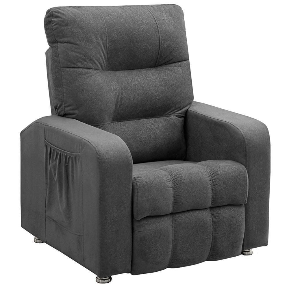 Poltrona Do Papai Reclinável Turim Amassado Cinza