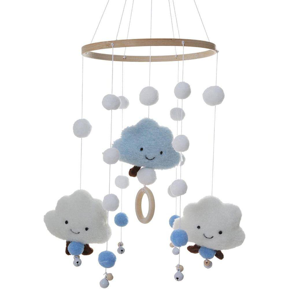 Móbile de Berço Bebê Nuvem Ludica Fofo Decorativo 20cmX50cm