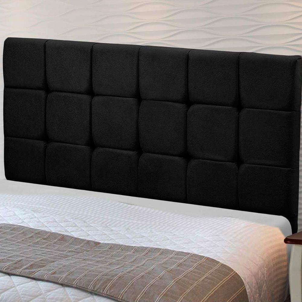 Cabeceira Julia 1,60 M Queen Com Design Moderno Preto