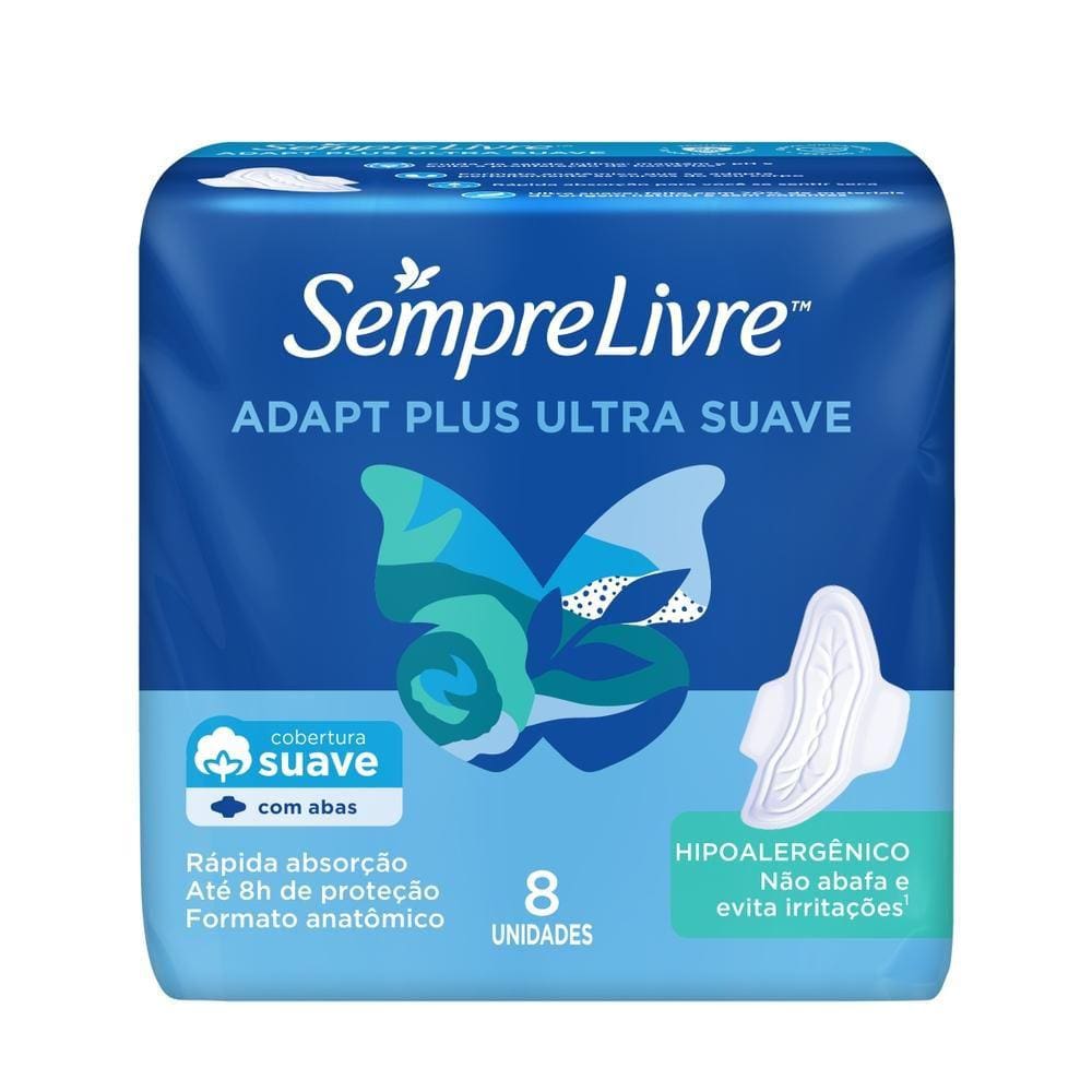 Absorvente Externo Sempre Livre Adapt Plus 8 unidades