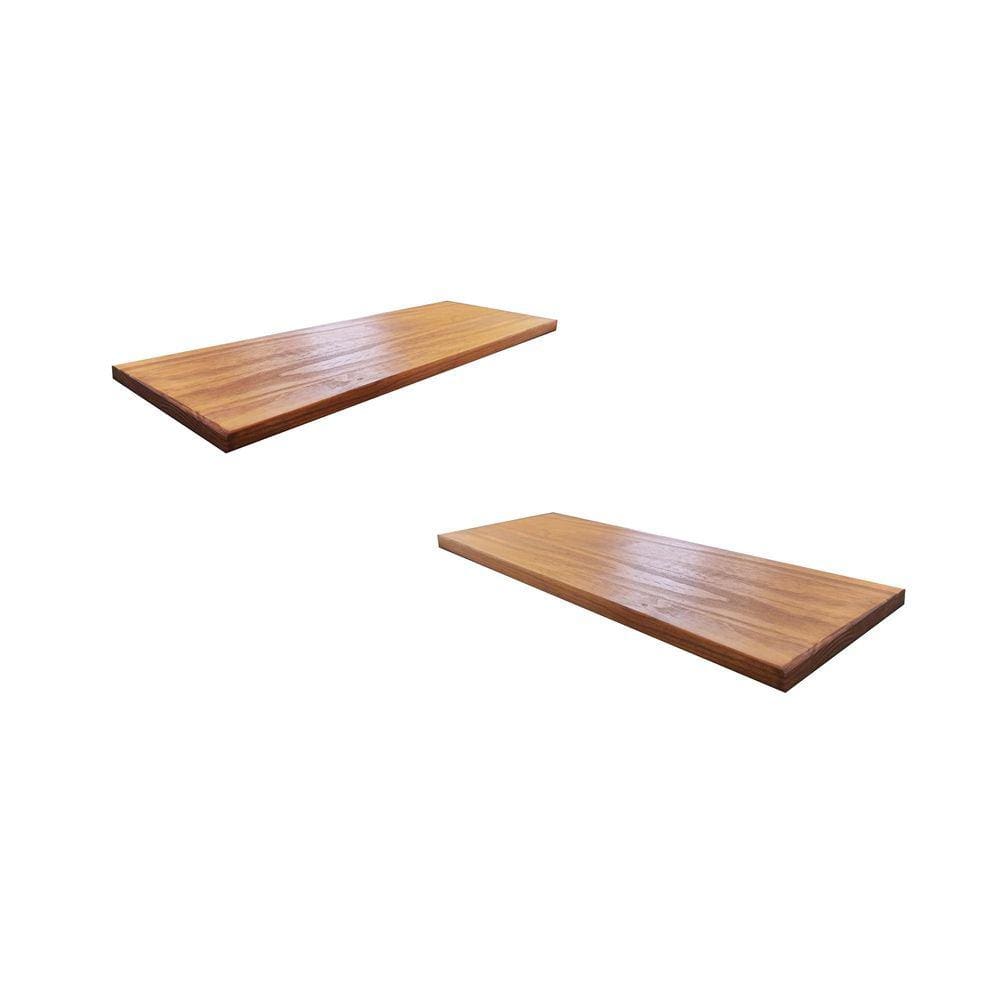 2 Tampos Prateleira Kalise 60Cm Sem Suporte Rústica