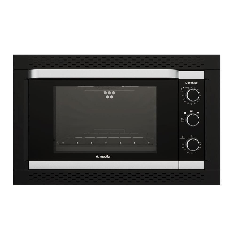 Forno Elétrico Embutir Decorato Preto Grill 4L Mueller 127V