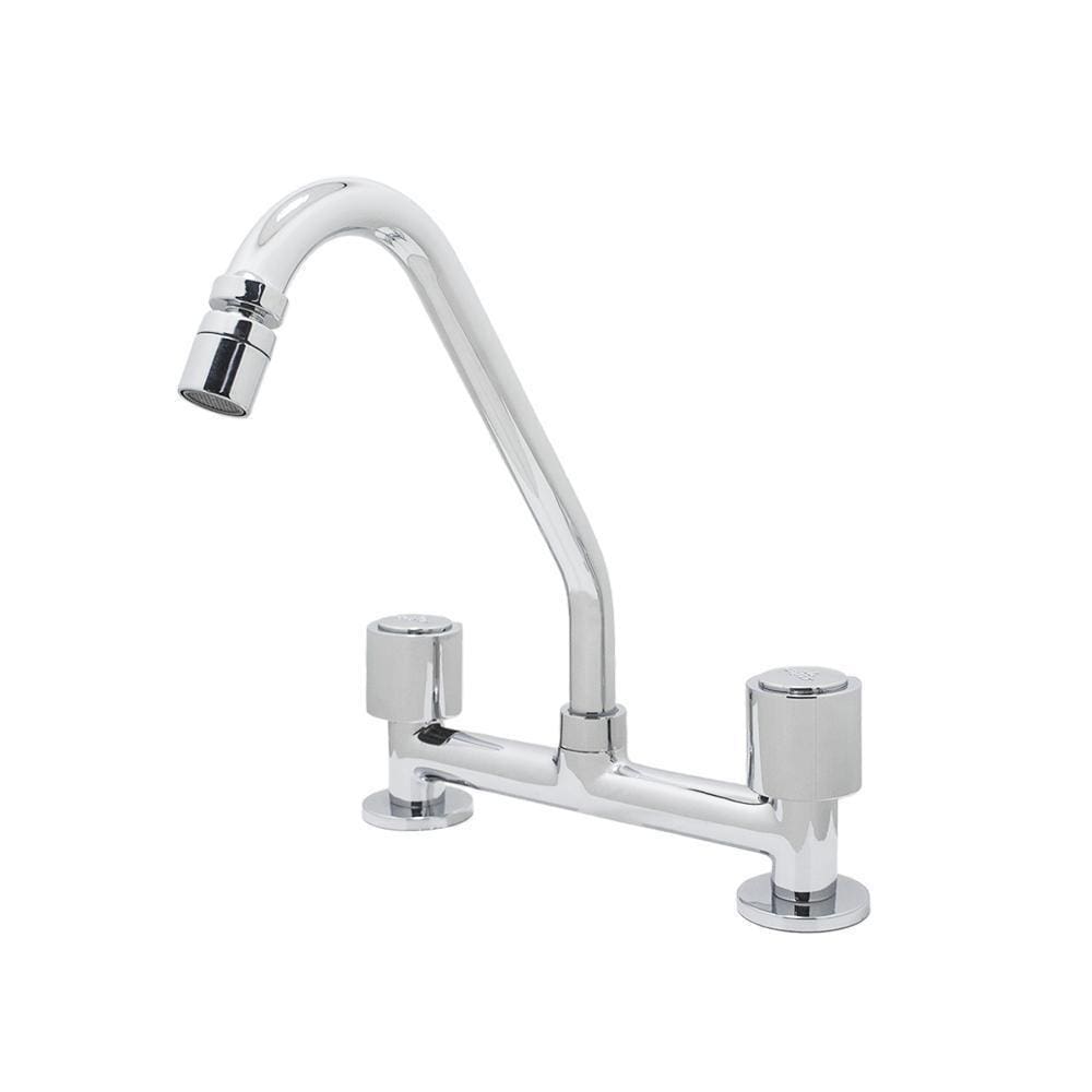 Torneira Pia Misturador Cozinha Bancada Luxo Cromado 1/4V