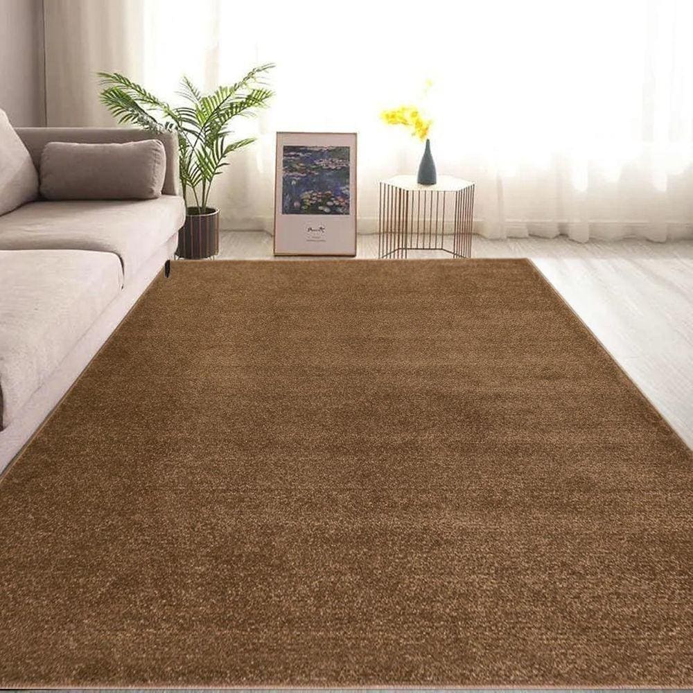 Tapete Sala 300X400 Alto Relevo Realce Liso 79 Caramelo