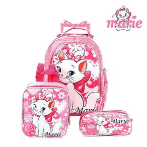 Mochila escolar infantil gata marie luxo, extra