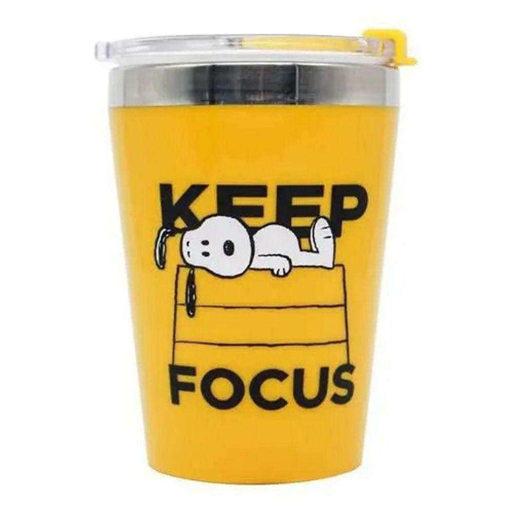 Copo Viagem Snap Snoopy Peanuts Keep Focus 300ml