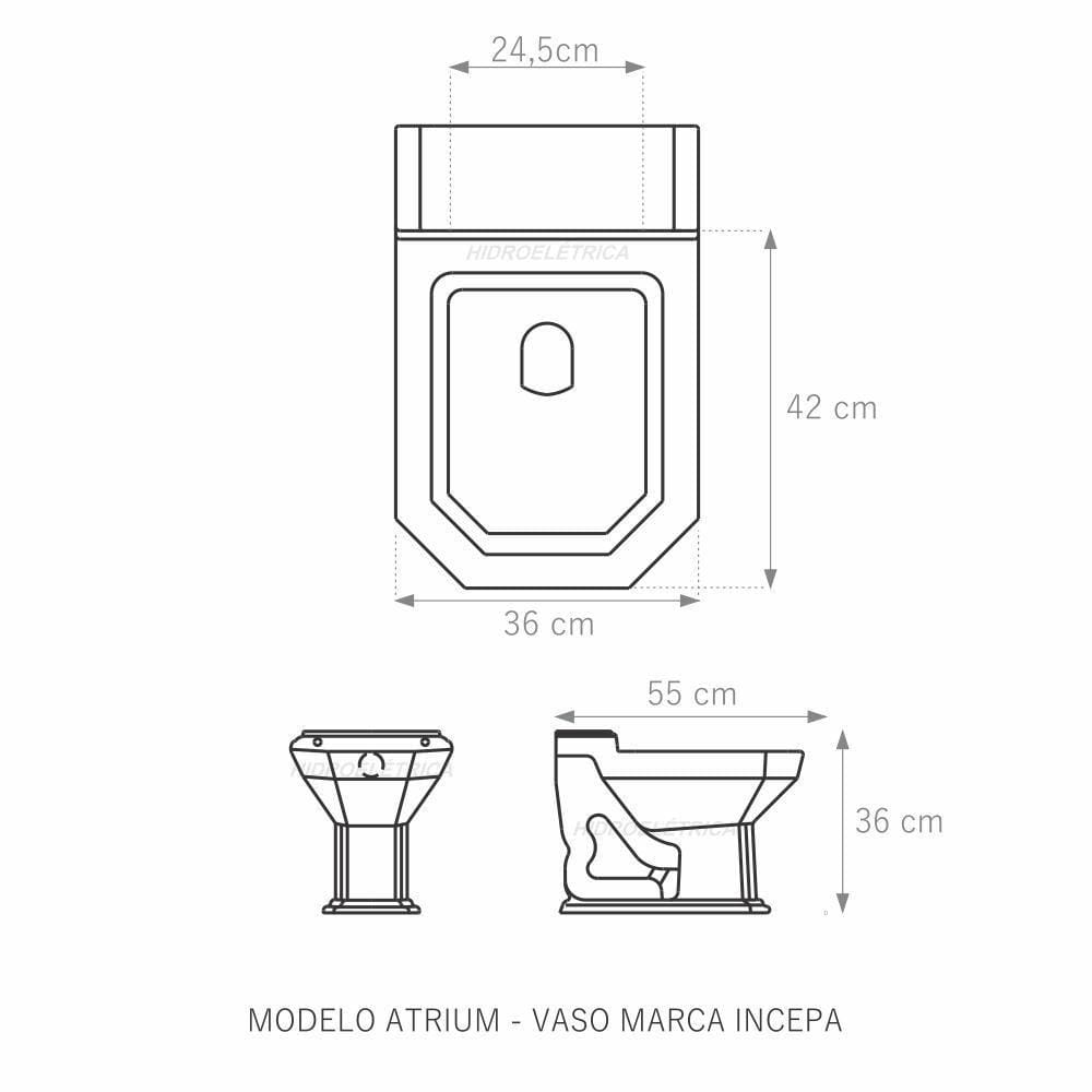 Tampa De Vaso Atrium Mogno Para Bacia Incepa Em Mdf Laqueado