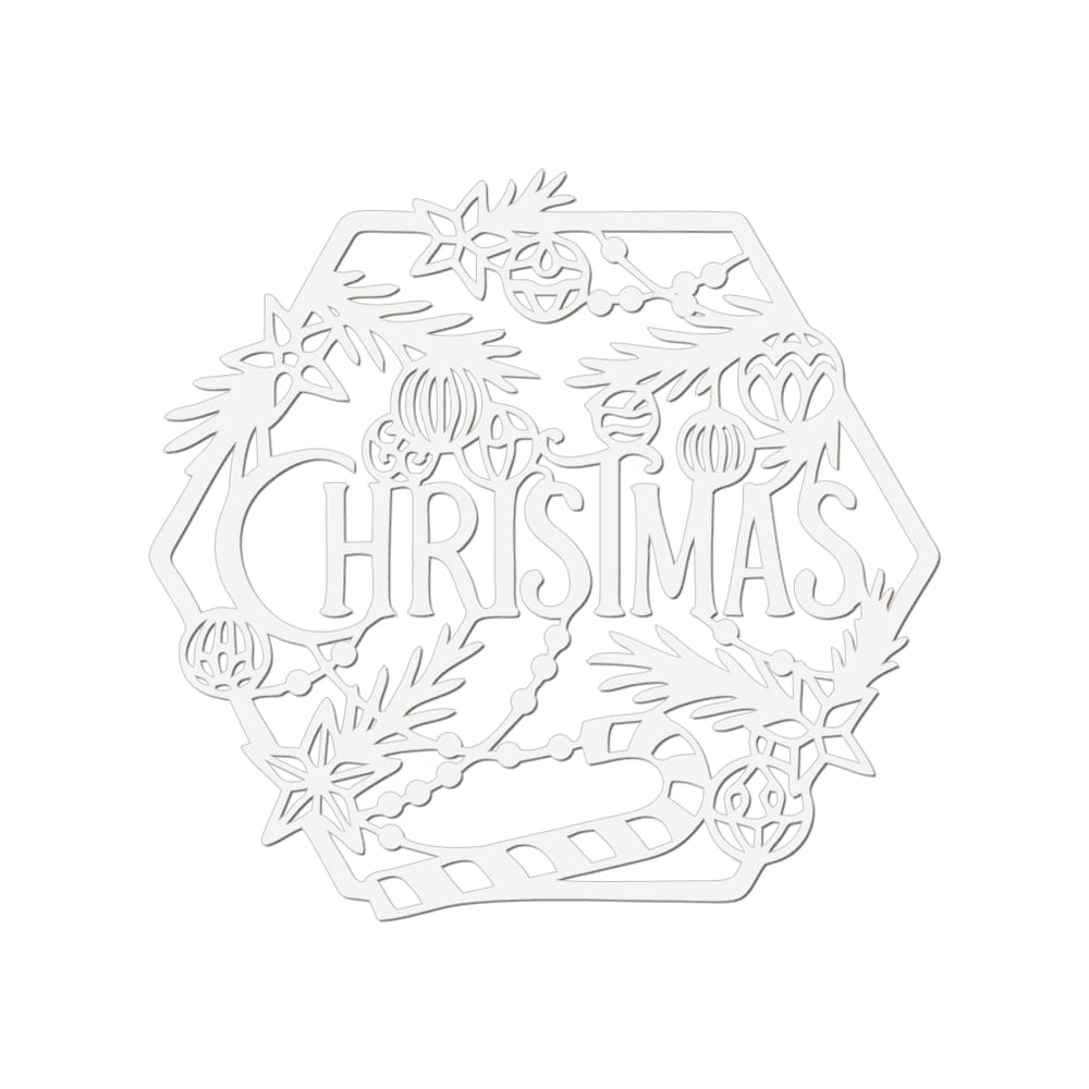 Hexágono De Natal 32cmx30cm - Cria Arte Laser