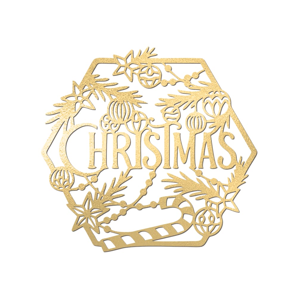 Hexágono De Natal 32cmx30cm - Cria Arte Laser