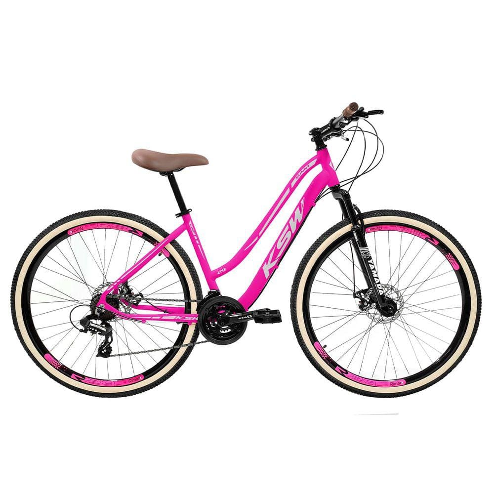 Bicicleta Feminina 29 KSW Sunny 24V Shimano Freio Hidráulico