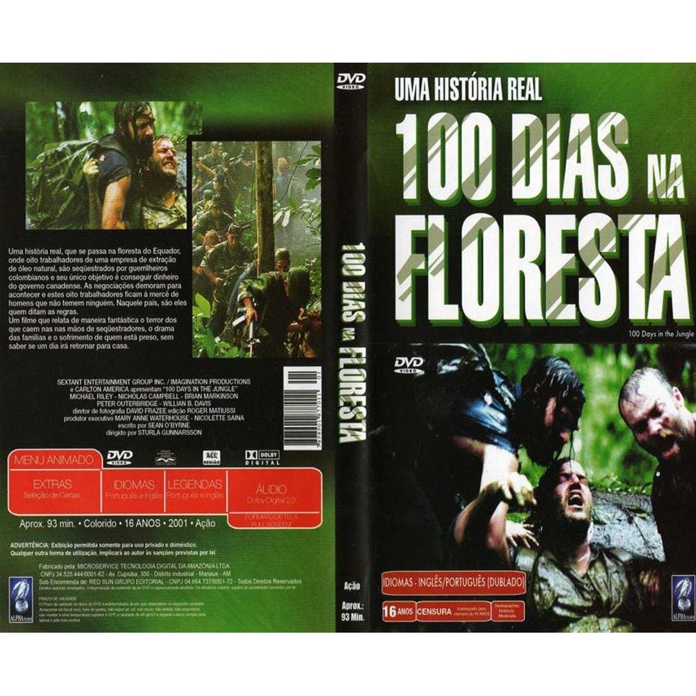 DVD 100 Dias Na Floresta [Uma Historia Real] - Alpha Filmes