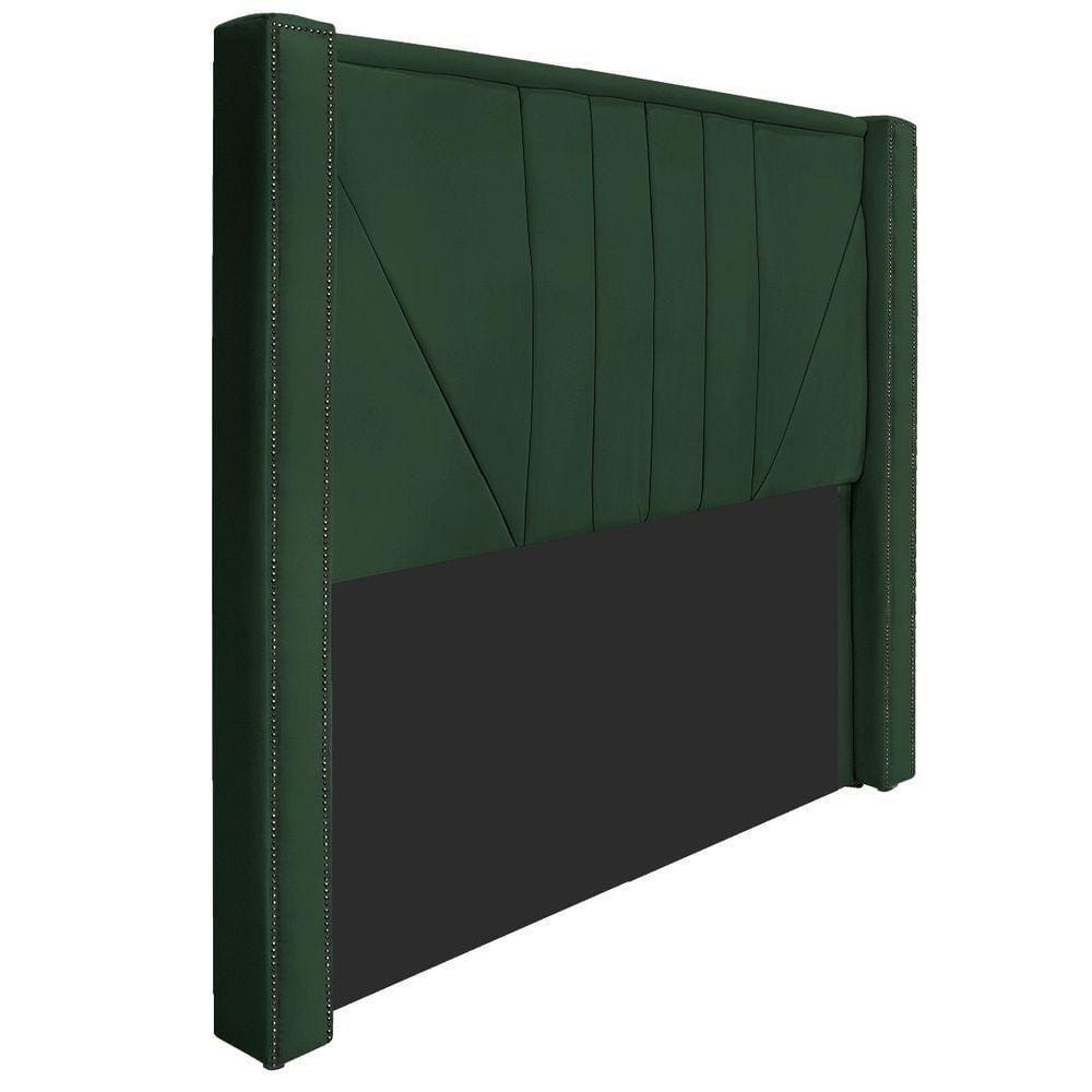 Cabeceira Solteiro P02 90cm Para Cama Box SuedeVerde