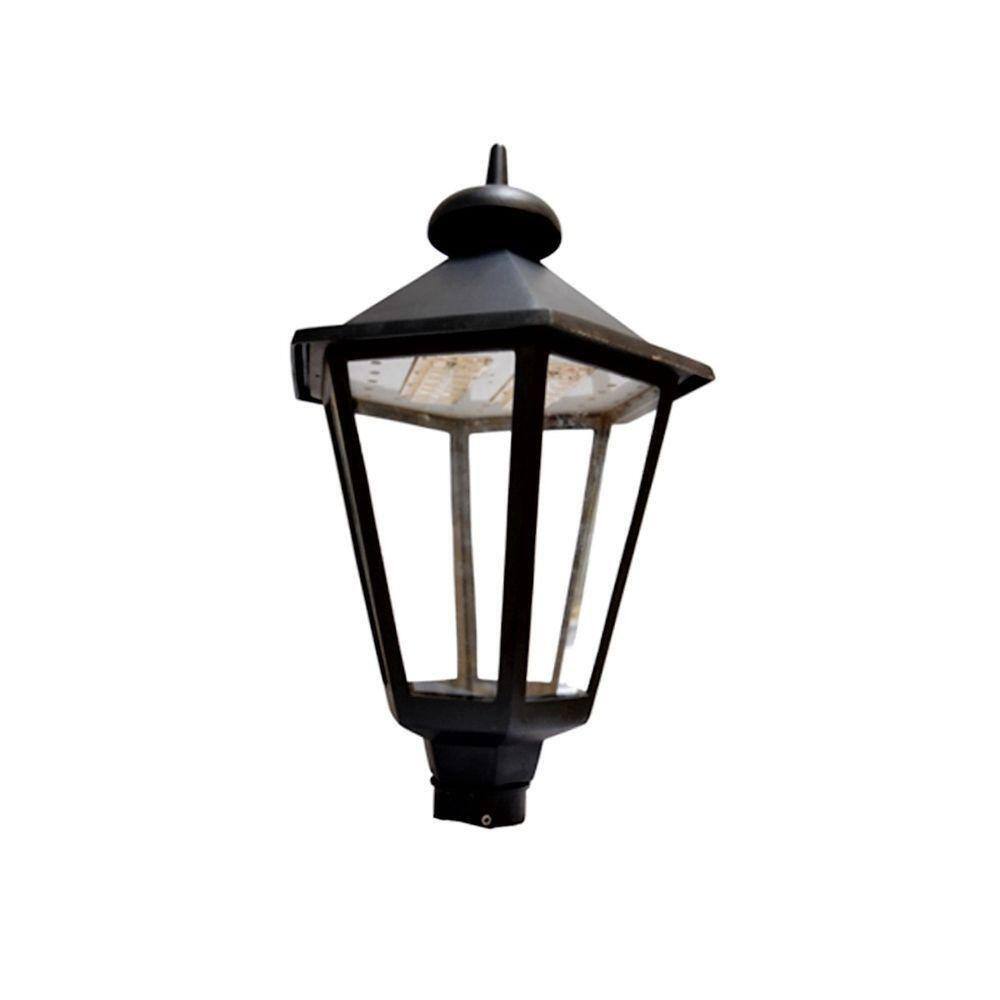 Luminária De Poste Colonial Italiana Grande Led De Alumínio
