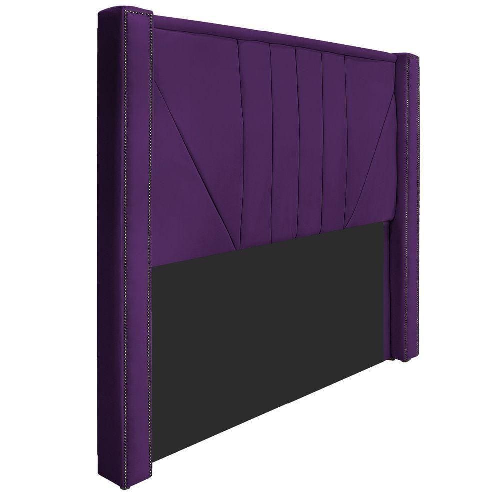 Cabeceira Solteiro P02 90cm Para Cama Box SuedeRoxo