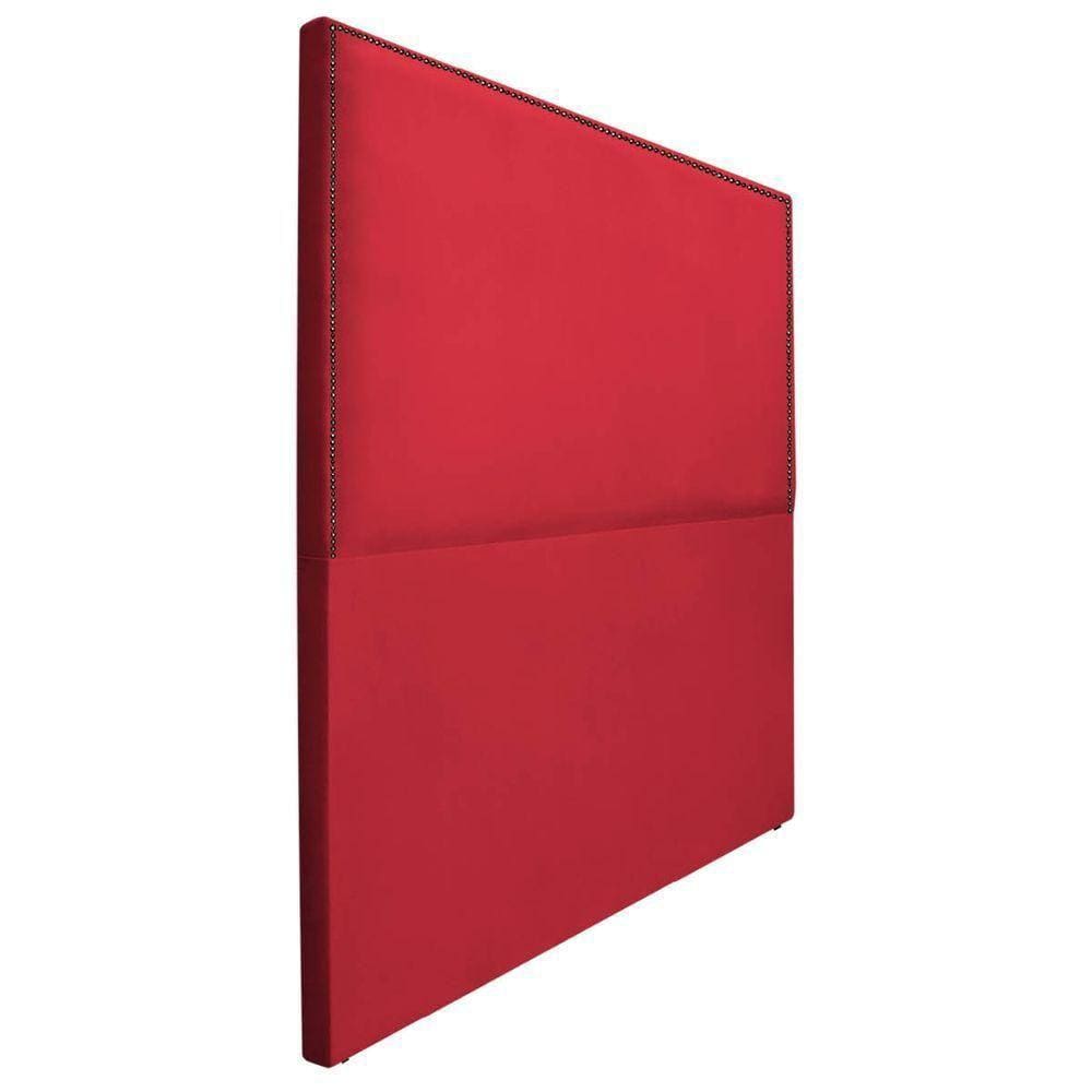 Cabeceira Casal Bali 140 Cm Cama Box Suede Vermelho