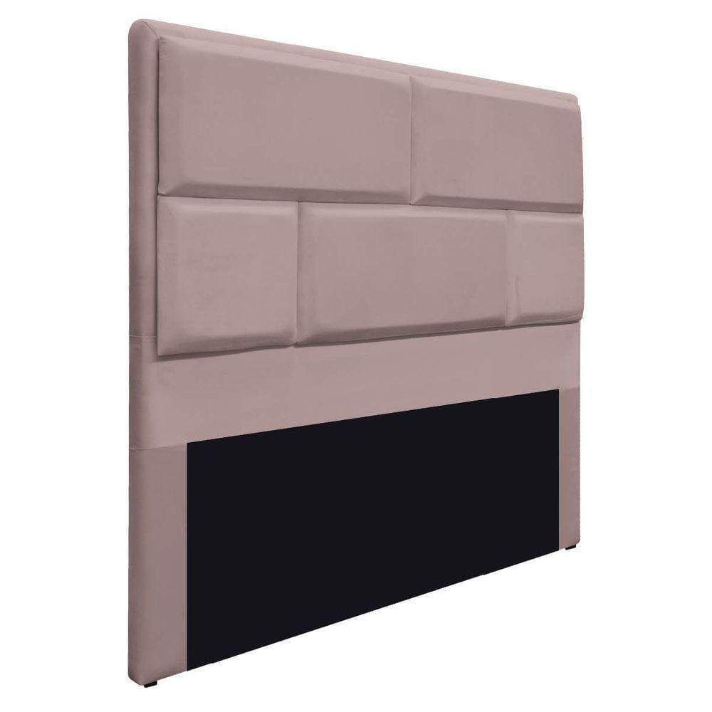 Cabeceira Queen Brick 160 Cm Cama Box Linho Rosê