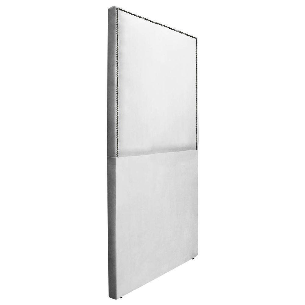 Cabeceira Solteiro Bali 90 Cm Cama Box Suede Branco