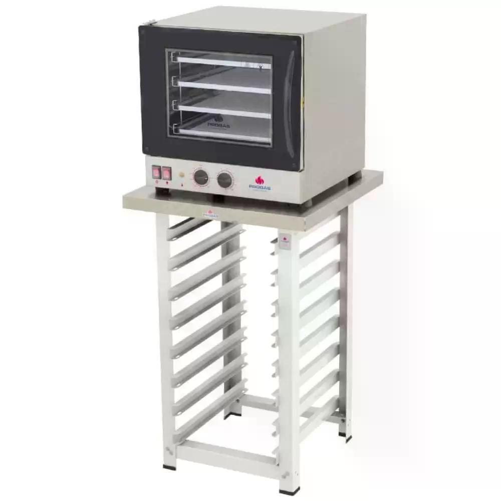Kit - Forno Turbo Elétrico Fast Oven PRP-004 220V Preto + Bancada MES-004 - Progás