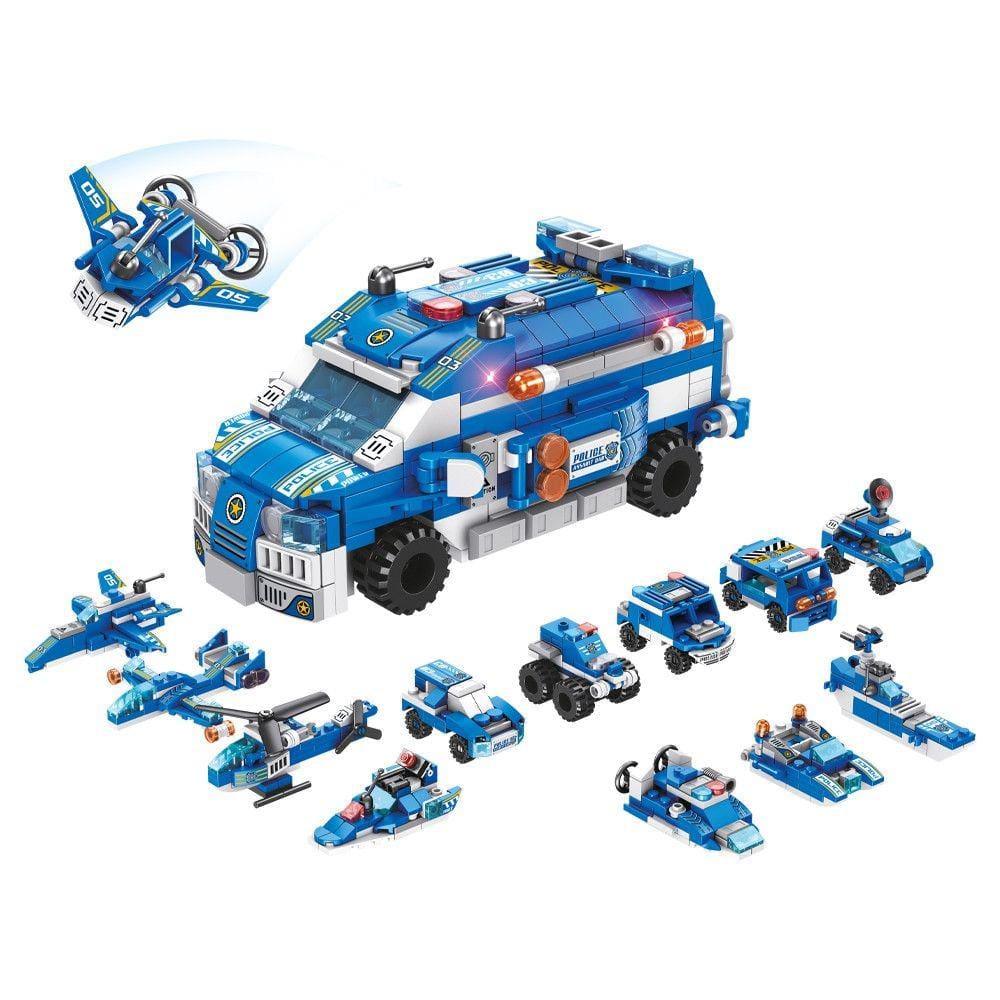 Blocos de Montar Cubic 25 em 1 Polícia 569 Peças Multikids - BR1619