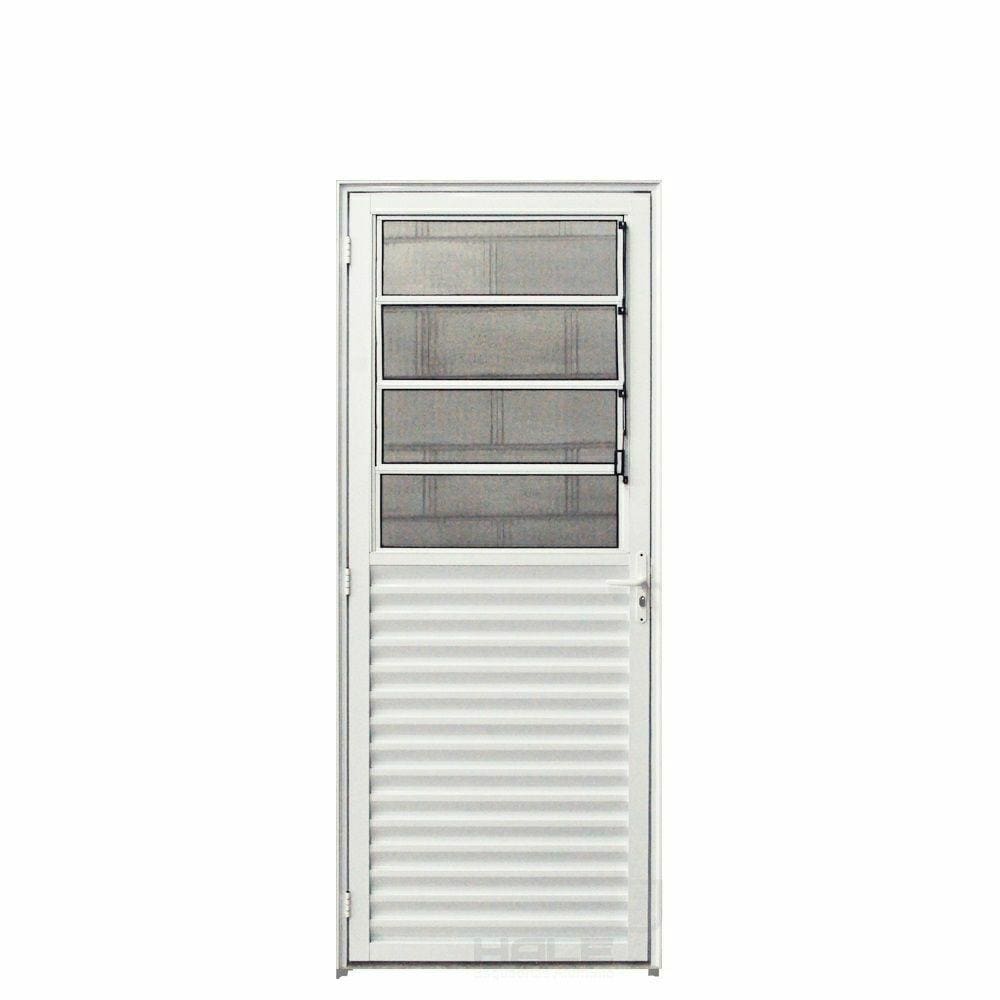 Porta Basculante Aluminio Branco 2.10 x 0.70 Lado Esquerdo - Hale