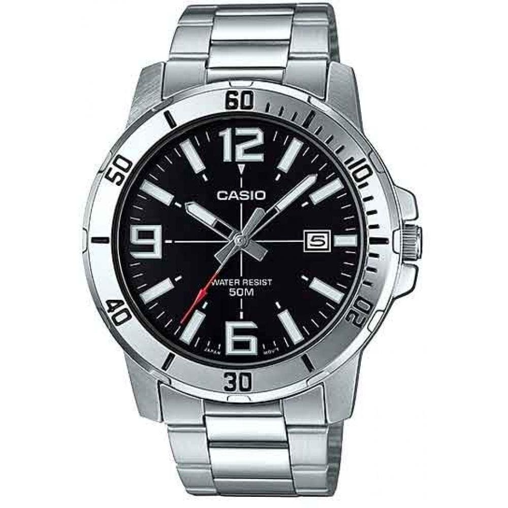 Relógio Casio Masculino Analogico Prata Mtp-Vd01d-1Bvudf