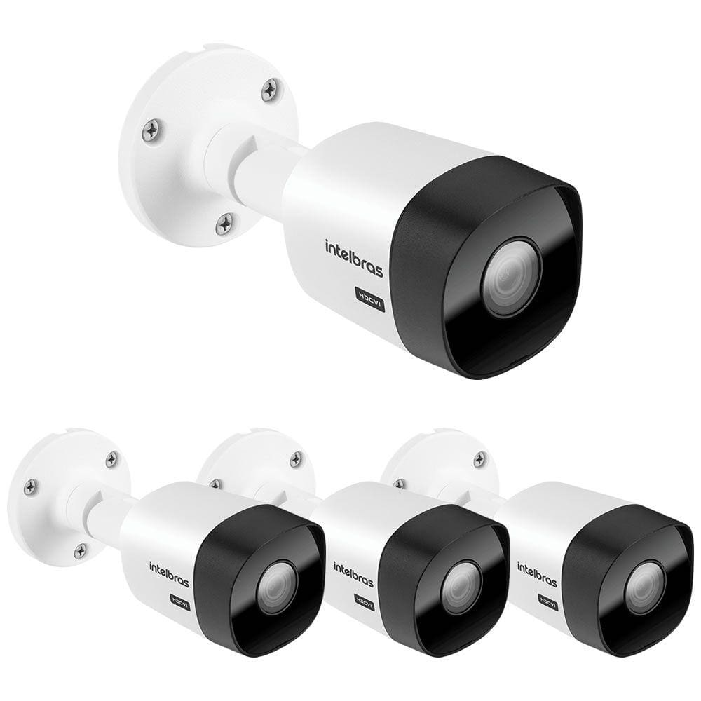 Kit 4 Câmeras HDCVI 5 Megapixels 3.6mm 30m VHD 3530 B Intelbras
