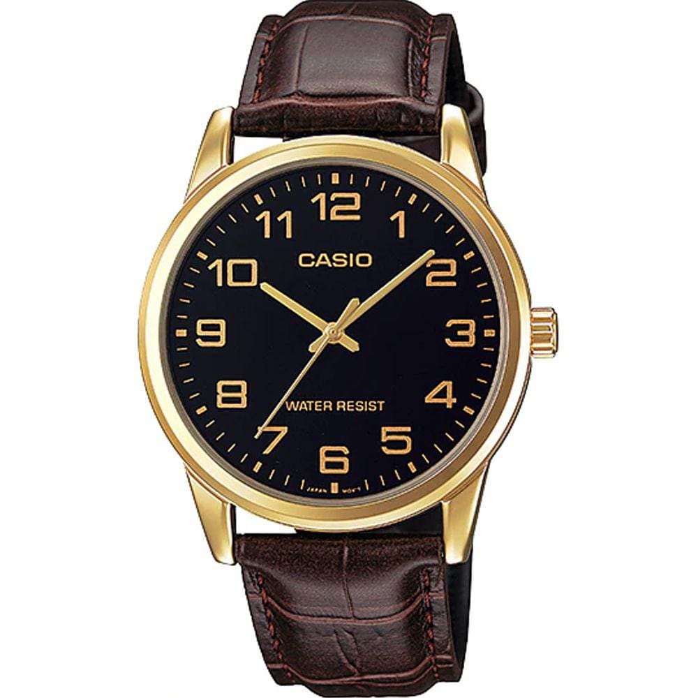 Relógio Casio Masculino Collection Couro Mtp-V001gl-1Budf