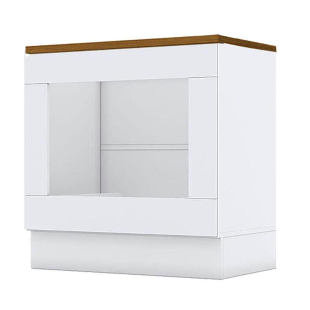 Balcão Forno de Embutir Nova York Branco com Tampo para Cooktop Nature - Henn